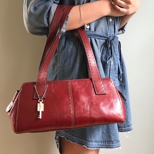 Fossil Red Shoulder/Handbag w/Key